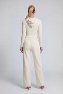 Chenille Patch Wide-Leg Sweatpants