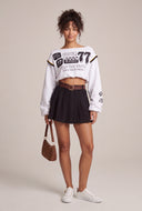 Belted Pleated Skort