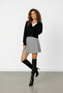 Aria High Waist Knit Pleated Skirt