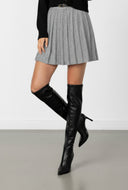 Aria High Waist Knit Pleated Skirt