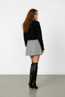 Aria High Waist Knit Pleated Skirt
