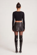 Vegan Leather Micro Skort