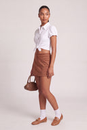 Faux Suede Mini Skirt