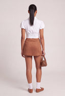 Faux Suede Mini Skirt