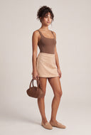 Faux Suede Mini Skirt