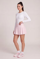 Vegan Leather High Waist Skort