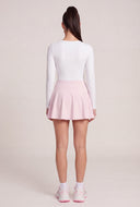 Vegan Leather High Waist Skort