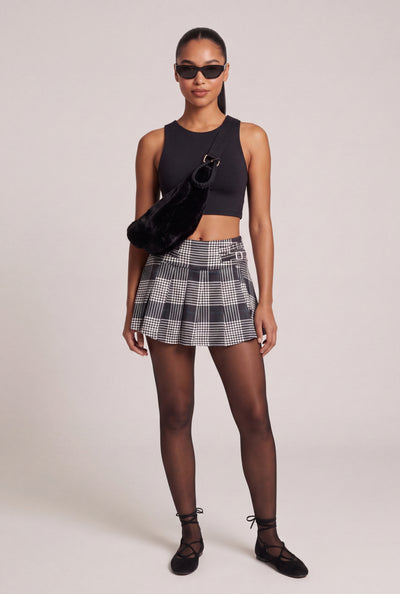 Plaid Pleated Skort