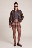 Plaid Pleated Skort
