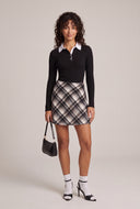 Odette Flannel Mini Skort