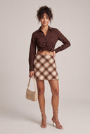 Odette Flannel Mini Skort