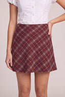 Odette Flannel Mini Skort