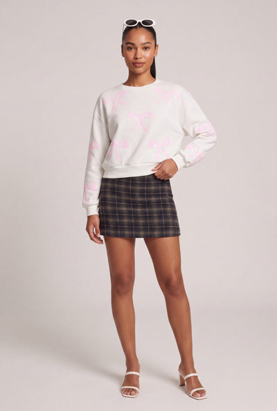 Plaid High Waist Skirt