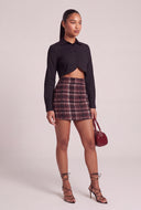 Plaid High Waist Skirt
