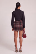 Plaid High Waist Skirt