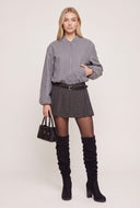 Plaid Belted Mini Skirt
