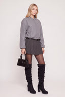 Plaid Belted Mini Skirt