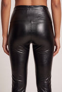 Vegan Leather Wide Waistband Leggings