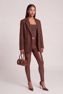 Vegan Leather Wide Waistband Leggings