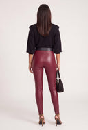 Vegan Leather Wide Waistband Leggings