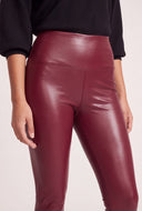 Vegan Leather Wide Waistband Leggings