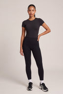 High-Waist Compression Rib Leggings