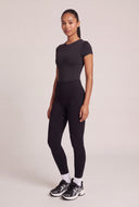 High-Waist Compression Rib Leggings