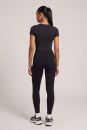 High-Waist Compression Rib Leggings
