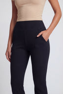 Ribbed High-Waist Flare Leggings