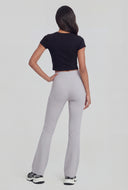 Ribbed High-Waist Flare Leggings