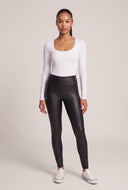 Vegan Leather High Waist Leggings
