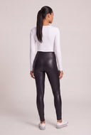 Vegan Leather High Waist Leggings