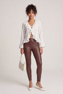Vegan Leather High Waist Leggings