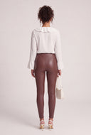 Vegan Leather High Waist Leggings