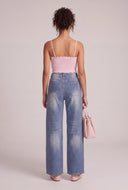 Glam High Waist Wide-Leg Jeans