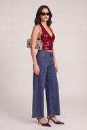 Frayed Hem Wide Leg Jeans