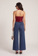 Frayed Hem Wide Leg Jeans