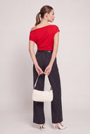 Belted Pinstripe Pants