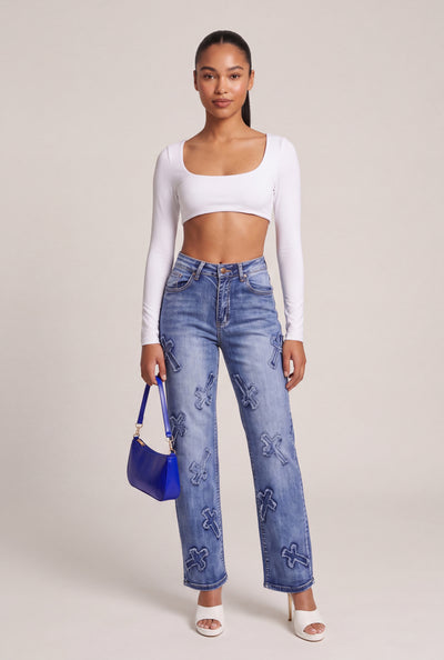 Cross Patch Jeans