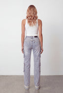 Slim Straight Acid Wash Jeans