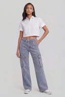 Wide Leg Cargo Jeans