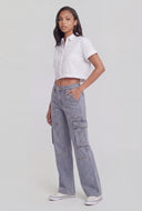 Wide Leg Cargo Jeans