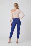 Rolled Cuff Mid-Rise Skinny Jeans