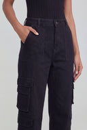 Raegan Denim Cargo Joggers