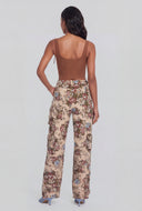 Leila Floral Jacquard Cargo Pocket Pants