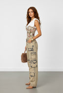 Acid Wash Flare-Leg Jeans