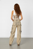 Acid Wash Flare-Leg Jeans