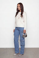 Cargo Pocket Straight-Leg Jeans