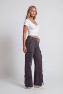 Miranda Tassel Cargo Wide-Leg Jeans