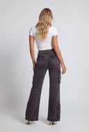 Miranda Tassel Cargo Wide-Leg Jeans